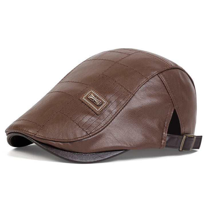 Quilted Leather Cap