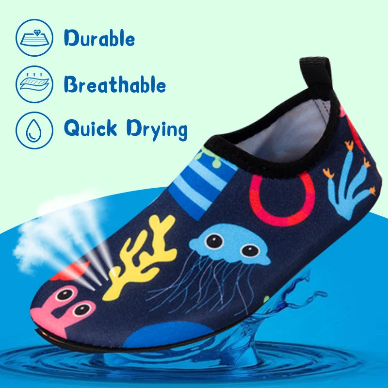 Children Water Beach Shoes Girls Boys Swimming Shoes Quick-Drying Aqua Shoes Soft Floor Indoor Slippers Snorkeling Swim Socks
