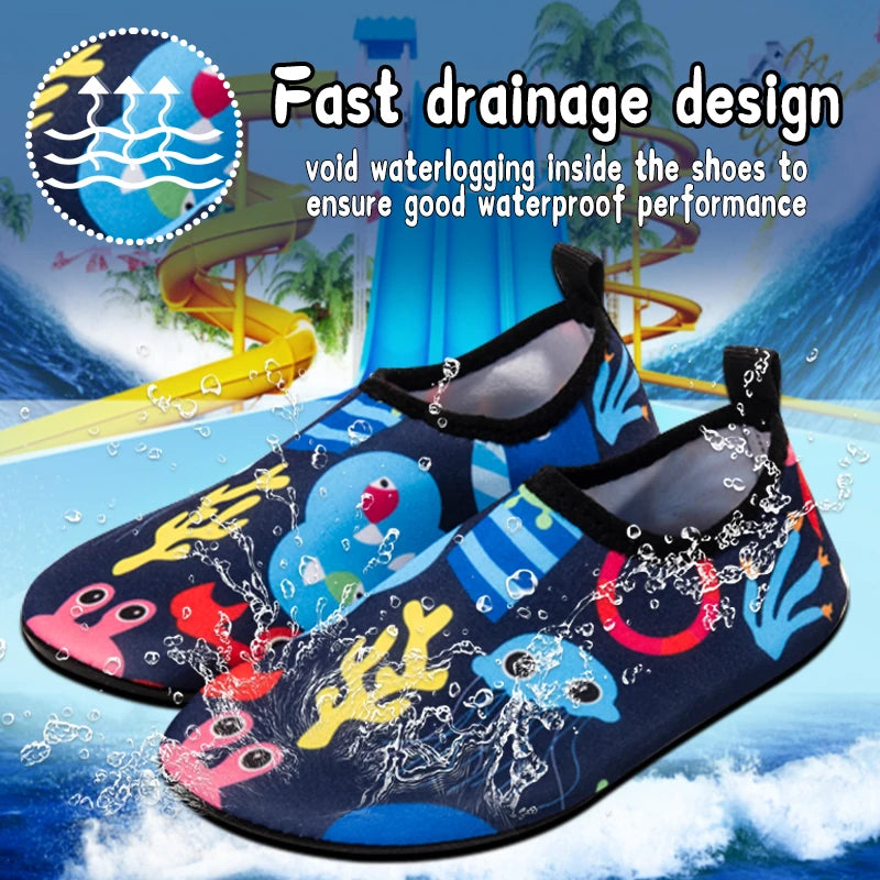Children Water Beach Shoes Girls Boys Swimming Shoes Quick-Drying Aqua Shoes Soft Floor Indoor Slippers Snorkeling Swim Socks