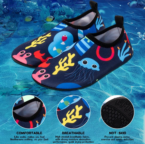 Children Water Beach Shoes Girls Boys Swimming Shoes Quick-Drying Aqua Shoes Soft Floor Indoor Slippers Snorkeling Swim Socks