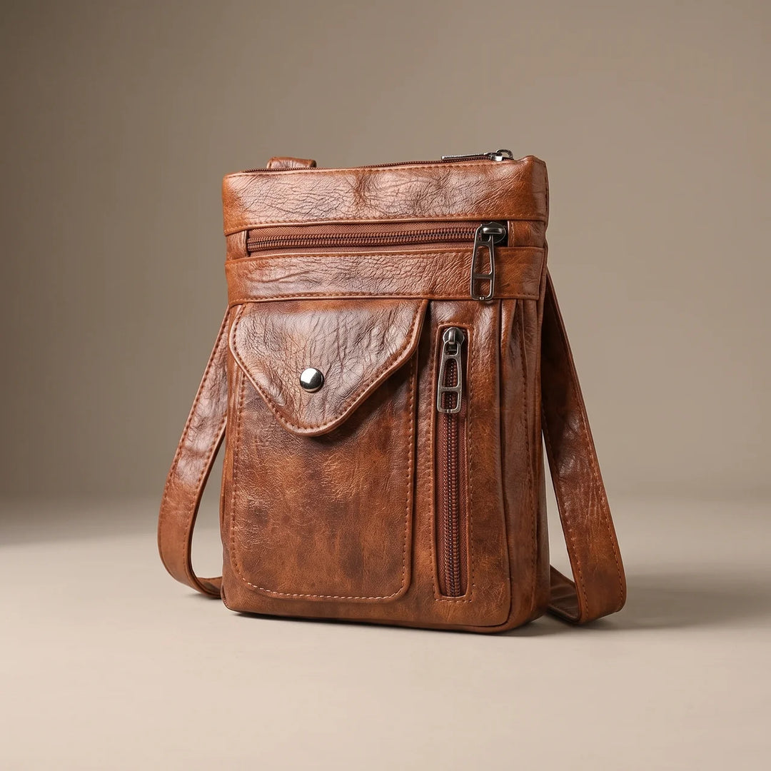 Charlotte | Classic Vintage Leather Crossbody Bag