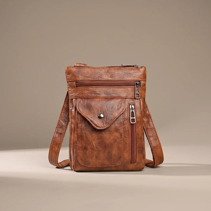 Charlotte | Classic Vintage Leather Crossbody Bag