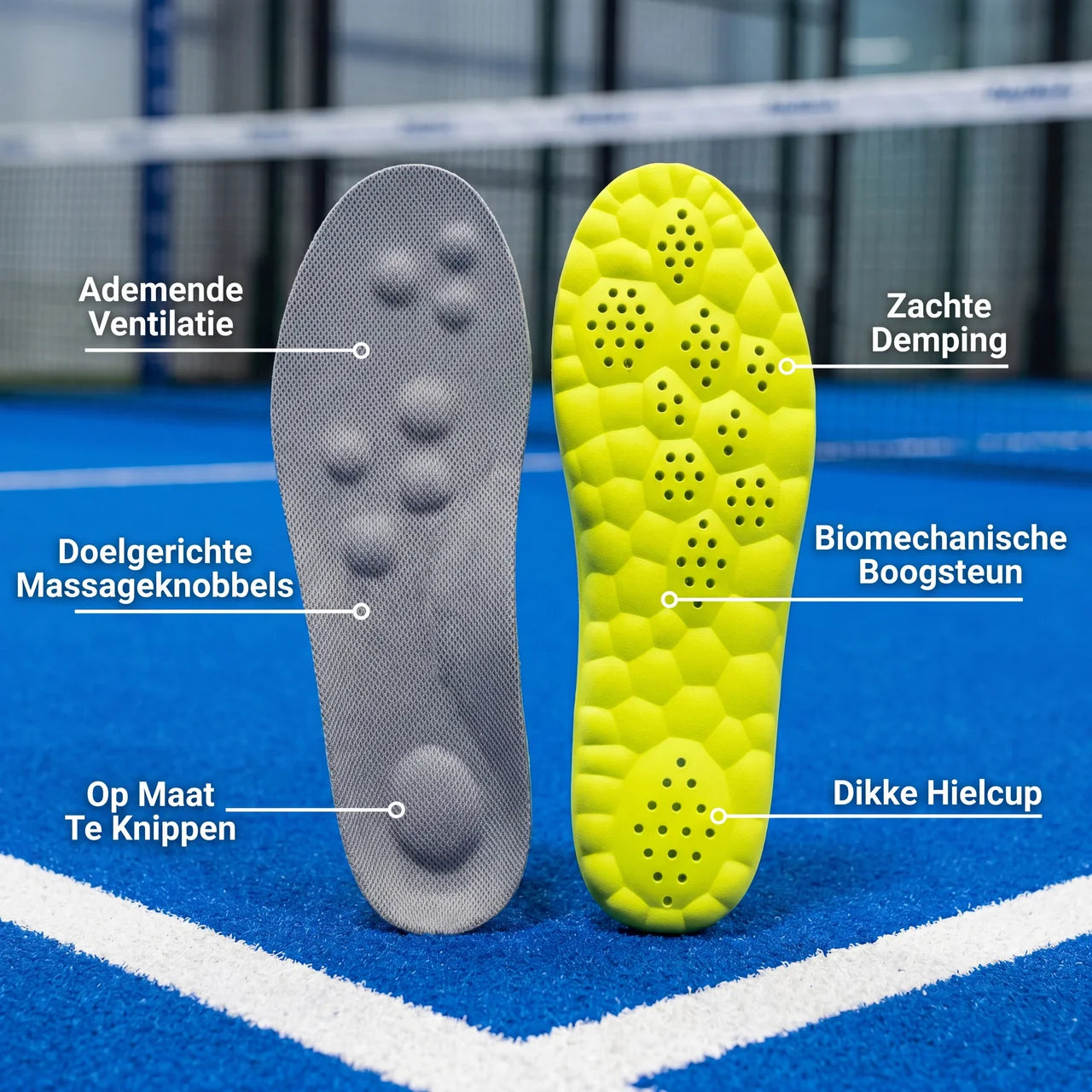 Padel GripStep™ Inlegzolen